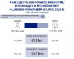 Pracujący w gospodarce narodowej mieszkający w województwie kujawsko-pomorskim w 2023 r. (stan na 31 lipca) - interaktywna infografika Foto