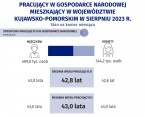 Pracujący w gospodarce narodowej mieszkający w województwie kujawsko-pomorskim w 2023 r. (stan na 31 sierpnia) - interaktywna infografika Foto