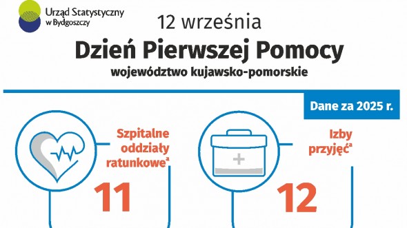 12 września. Dzień Pierwszej Pomocy w województwie kujawsko-pomorskim (Infografika)