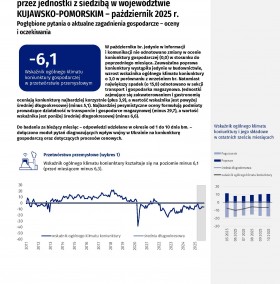 Koniunktura gospodarcza w województwie kujawsko-pomorskim w październiku 2025 roku