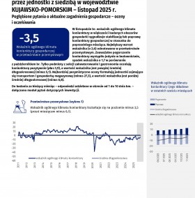 Koniunktura gospodarcza w województwie kujawsko-pomorskim w listopadzie 2025 roku