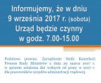 9 września br. Urząd Statystyczny w Bydgoszczy będzie czynny w godzinach 7.00 - 15.00 Foto