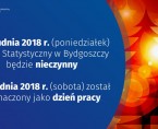 24 grudnia 2018 r. (poniedziałek) Urząd Statystyczny w Bydgoszczy będzie nieczynny Foto