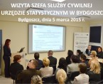 Wizyta Szefa Służby Cywilnej w Urzędzie Statystycznym w Bydgoszczy Foto