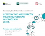 Badanie uczestnictwa mieszkańców Polski (rezydentów) w podróżach 1-20.04.2020 r. Foto