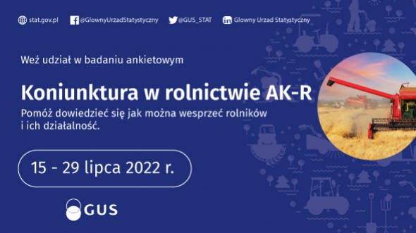 Badanie koniunktury w gospodarstwie rolnym (Ak-R) 15-29 lipca 2022 r.