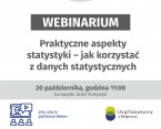 Webinarium, Praktyczne aspekty statystyki – jak korzystać z danych statystycznych, 20.10.2022 r. Foto
