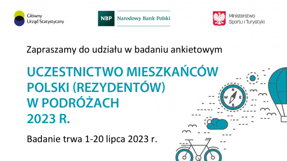 Badanie - Uczestnictwo mieszkańców Polski (rezydentów) w podróżach 1-20.07.2023 r.