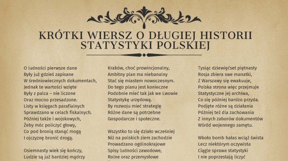 Krótki wiersz o długiej historii statystyki polskiej